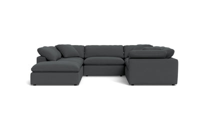 Fluffy 133.5" 6 Piece Sectional W/Ottoman - Peyton Pepper