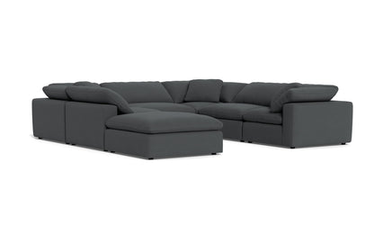 Fluffy 133.5" 6 Piece Sectional W/Ottoman - Peyton Pepper