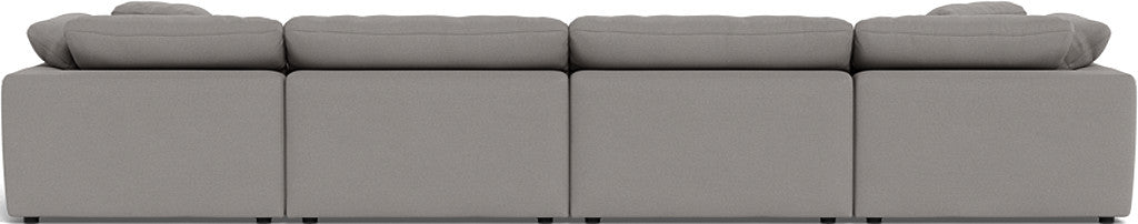 Fluffy 178" 4 Piece Sectional W/Double Otto - Peyton Slate