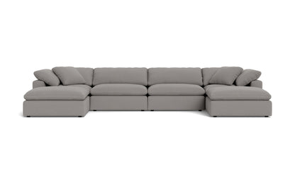 Fluffy 178" 4 Piece Sectional W/Double Otto - Peyton Slate