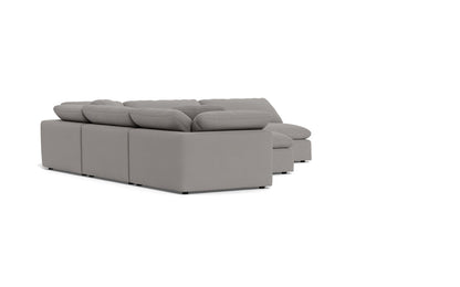 Fluffy 133.5" 5 Piece Sectional W/Ottoman - Peyton Slate