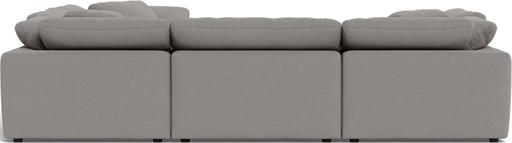 Fluffy 133.5" 6 Piece Sectional W/Ottoman - Peyton Slate