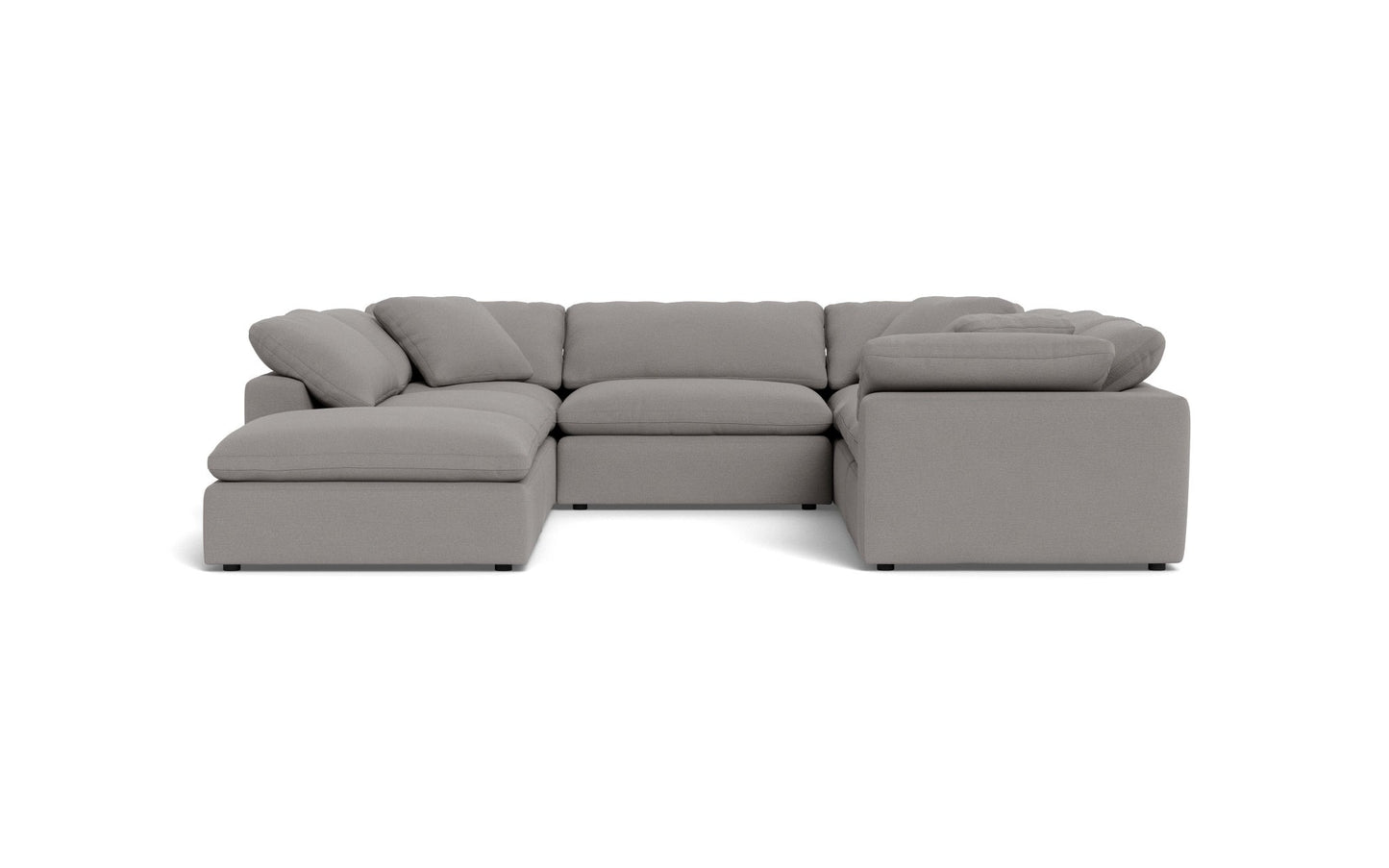 Fluffy 133.5" 6 Piece Sectional W/Ottoman -