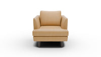 Rainey 35" Leather Arm Chair - Sonoma Camel