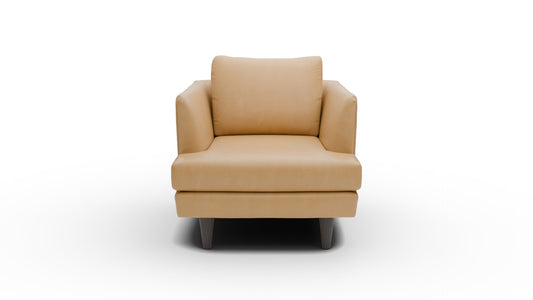 Rainey 35" Leather Arm Chair - Sonoma Camel