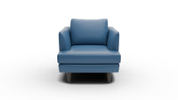 Rainey 35" Leather Arm Chair - Tribeca Cobalt