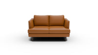 Rainey 59" Leather Loveseat - Clive Cinnamon