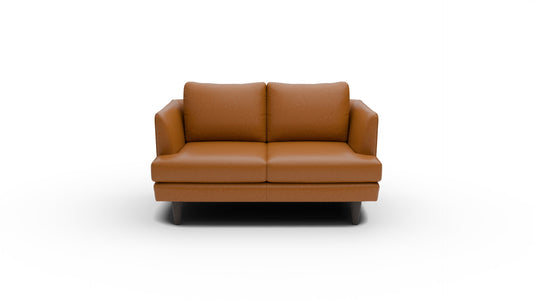 Rainey 59" Leather Loveseat - Clive Cinnamon