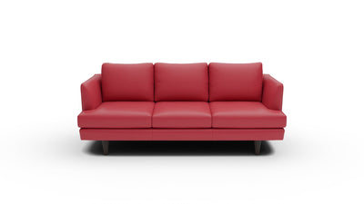 Rainey 83" Leather Sofa - Tribeca Scarlet