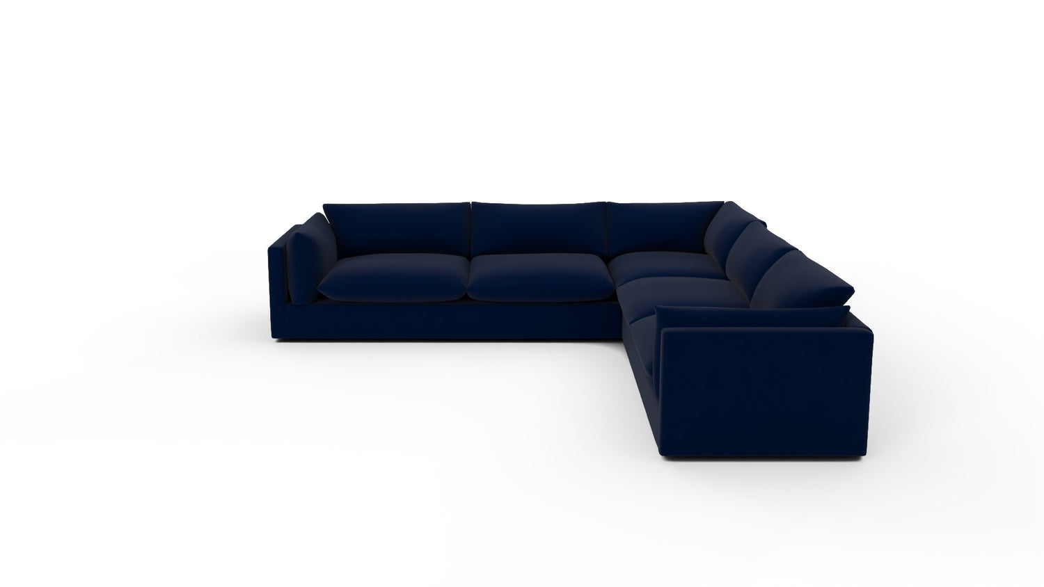 SoCo 124" Corner Sectional - Superb Cobalt
