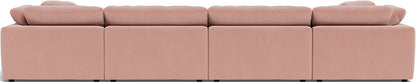 Fluffy 178" 4 Piece Sectional W/Double Otto - Superb Blush