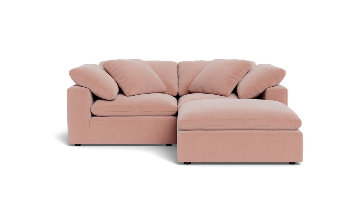 Fluffy 89" 2 Piece Sofa w/Otto - Superb Blush