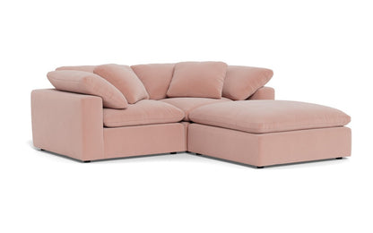 Fluffy 89" 2 Piece Sofa w/Otto - Superb Blush
