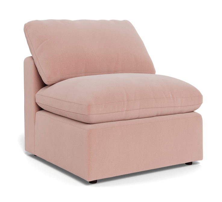 Fluffy Small Armless Chair - Superb Blush