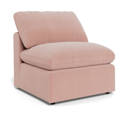 Fluffy Small Armless Chair - Superb Blush