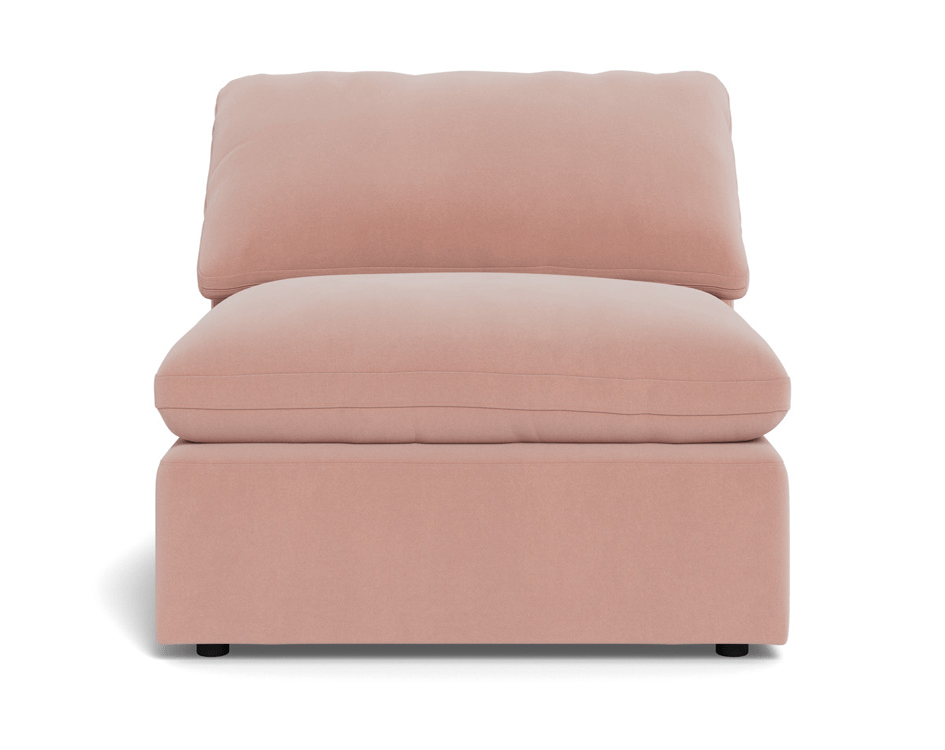 Fluffy Small Armless Chair - Superb Blush