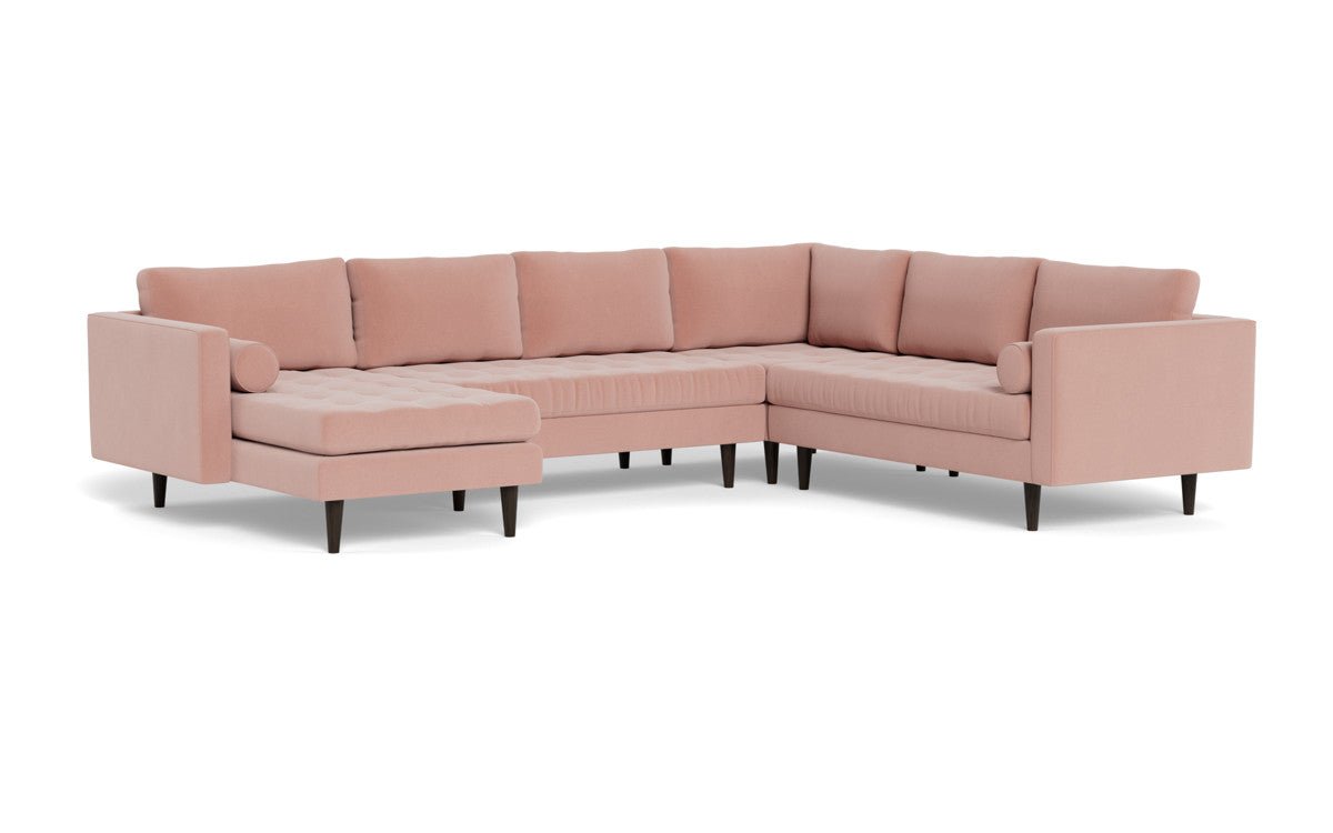 Ladybird 133" Corner Sectional with Left Chaise - Superb Blush