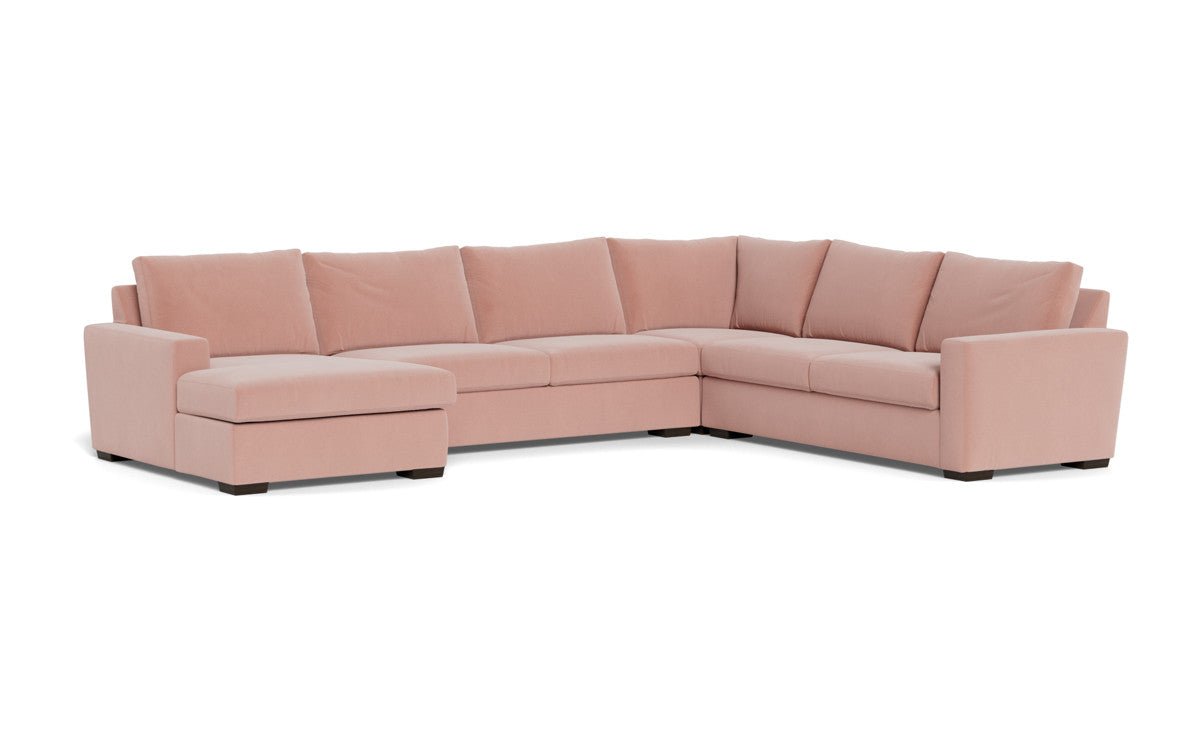 Mesa 156" Corner Sectionals w. Left Chaise - Superb Blush