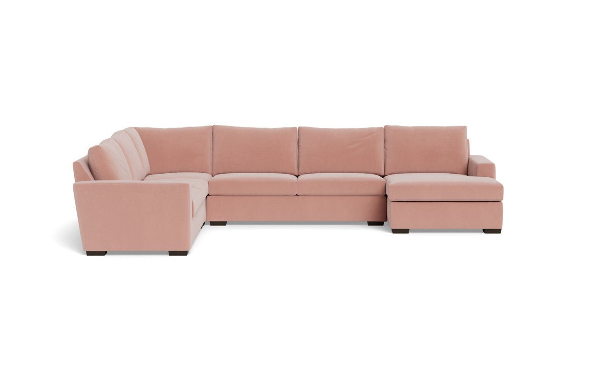 Mesa 156" Corner Sectionals w. Right Chaise - Superb Blush