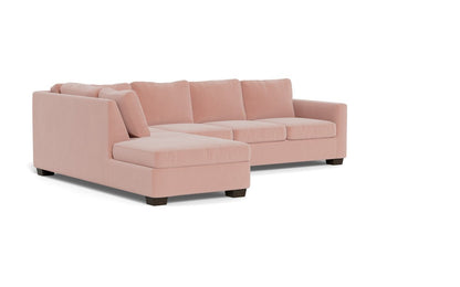 Track 121" Left Chaise Sleeper Sectional - Superb Blush