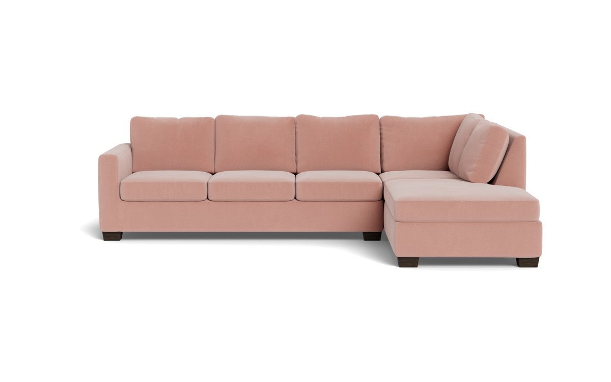 Track 121" Right Chaise Sleeper Sectional - Superb Blush