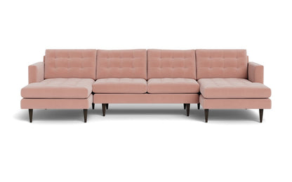 Wallace 126" Double Chaise U Sectional - Superb Blush