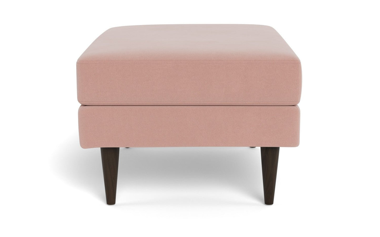 Wallace Untufted Ottoman - Superb Blush