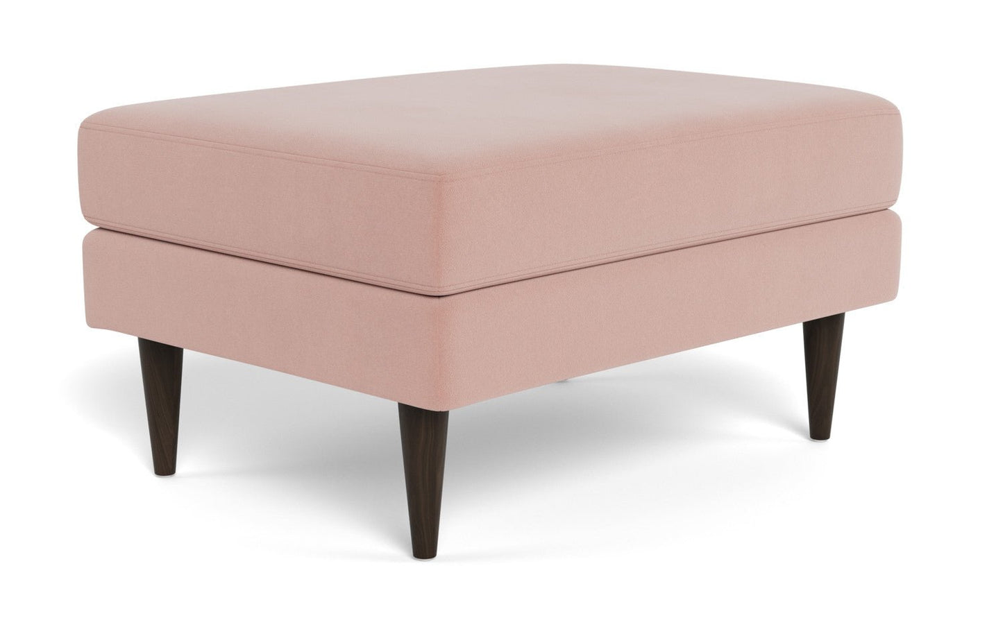 Wallace Untufted Ottoman - Superb Blush