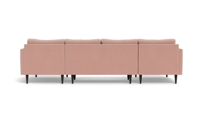 Wallace 126" Untufted Double Chaise U Sectional - Superb Amethyst