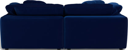 Fluffy 89" 2 Piece Sofa w/Otto - Superb Cobalt
