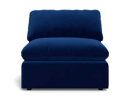 Fluffy Small Armless Chair - Superb Cobalt