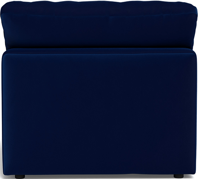 Fluffy Small Armless Chair - Superb Cobalt