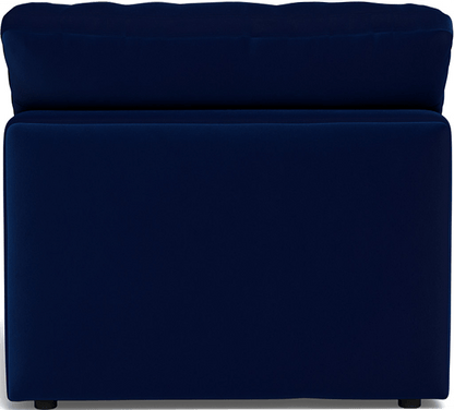 Fluffy Small Armless Chair - Superb Cobalt