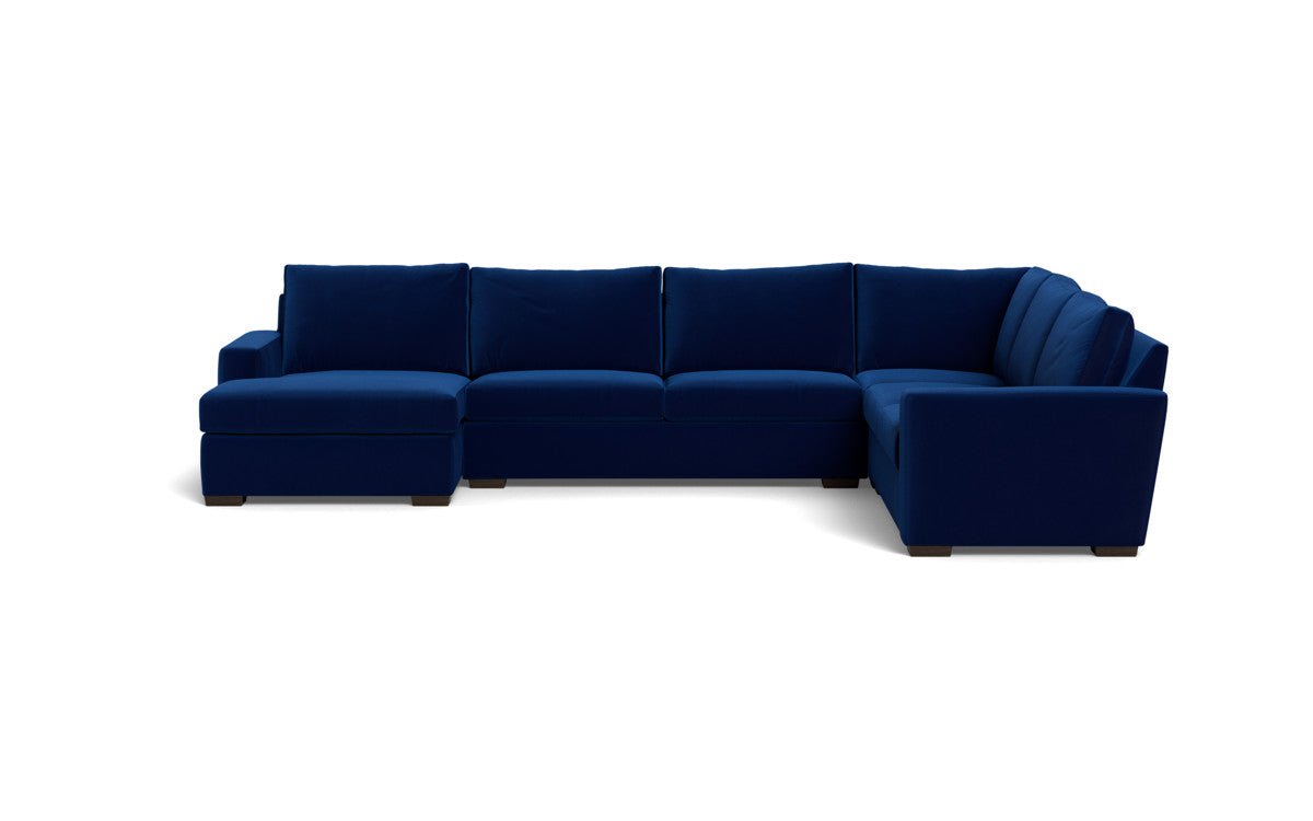 Mesa 156" Corner Sectionals w. Left Chaise - Superb Cobalt