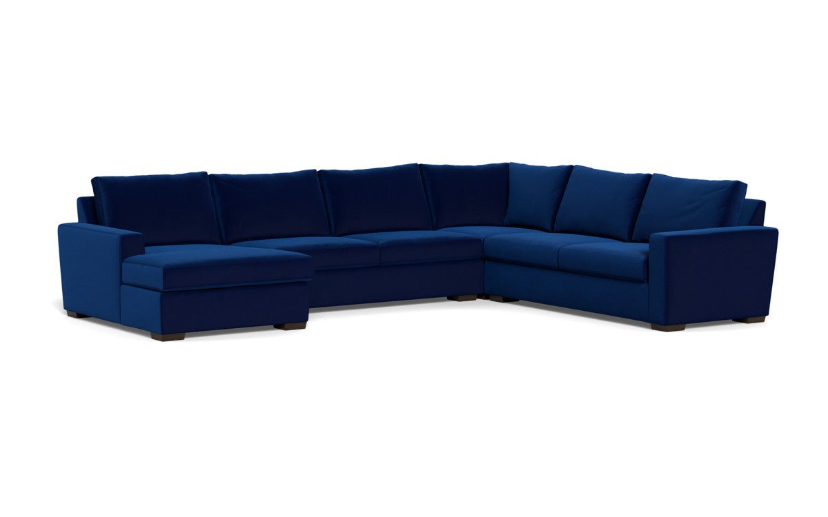 Mesa 156" Corner Sectionals w. Left Chaise - Superb Cobalt