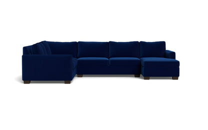Track 141" Corner Sectionals w. Right Chaise - Superb Cobalt