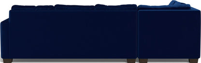 Track 121" Left Chaise Sleeper Sectional - Superb Cobalt