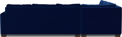 Track 121" Left Corner Sectional - Superb Cobalt