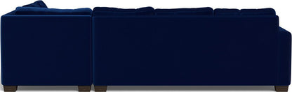 Track 121" Right Chaise Sleeper Sectional - Superb Cobalt