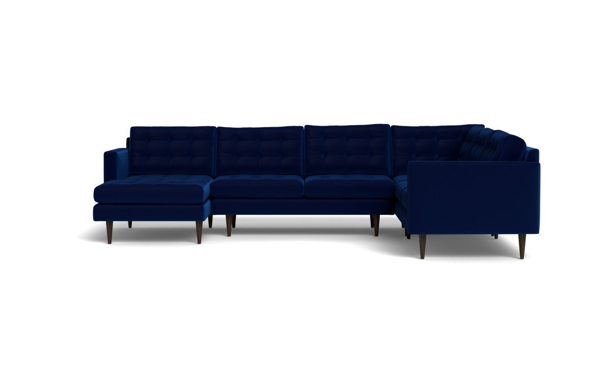 Wallace 130" Corner Sectionals w. Left Chaise - Superb Cobalt