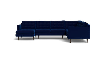 Wallace 130" Corner Sectionals w. Left Chaise - Superb Cobalt