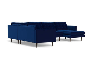 Wallace 130" Corner Sectionals w. Right Chaise - Superb Cobalt