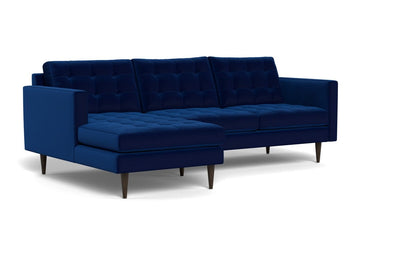 Wallace 98" Left Chaise Sectional - Superb Cobalt