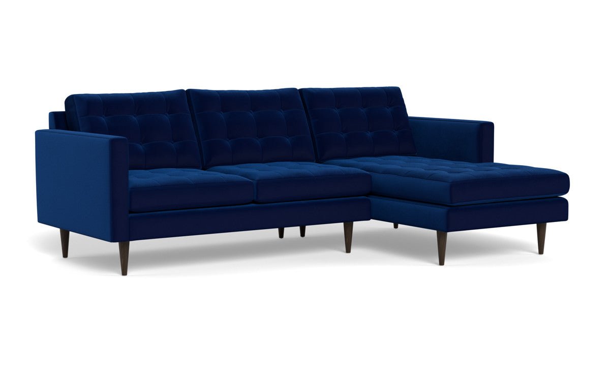 Wallace 98" Right Chaise Sectional - Superb Cobalt