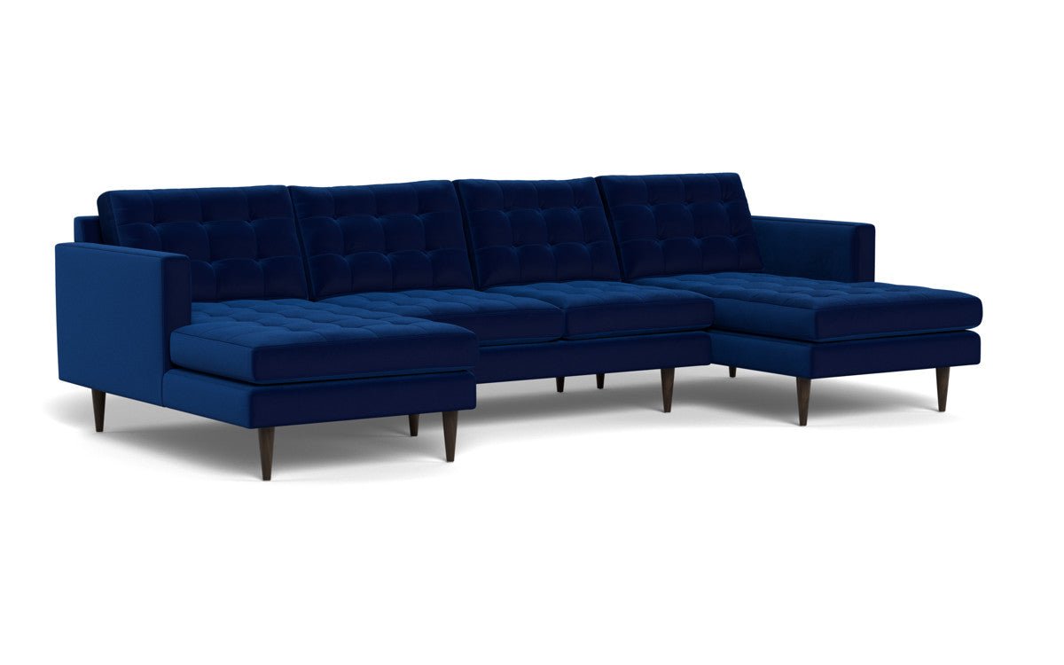 Wallace 126" Double Chaise U Sectional - Superb Cobalt