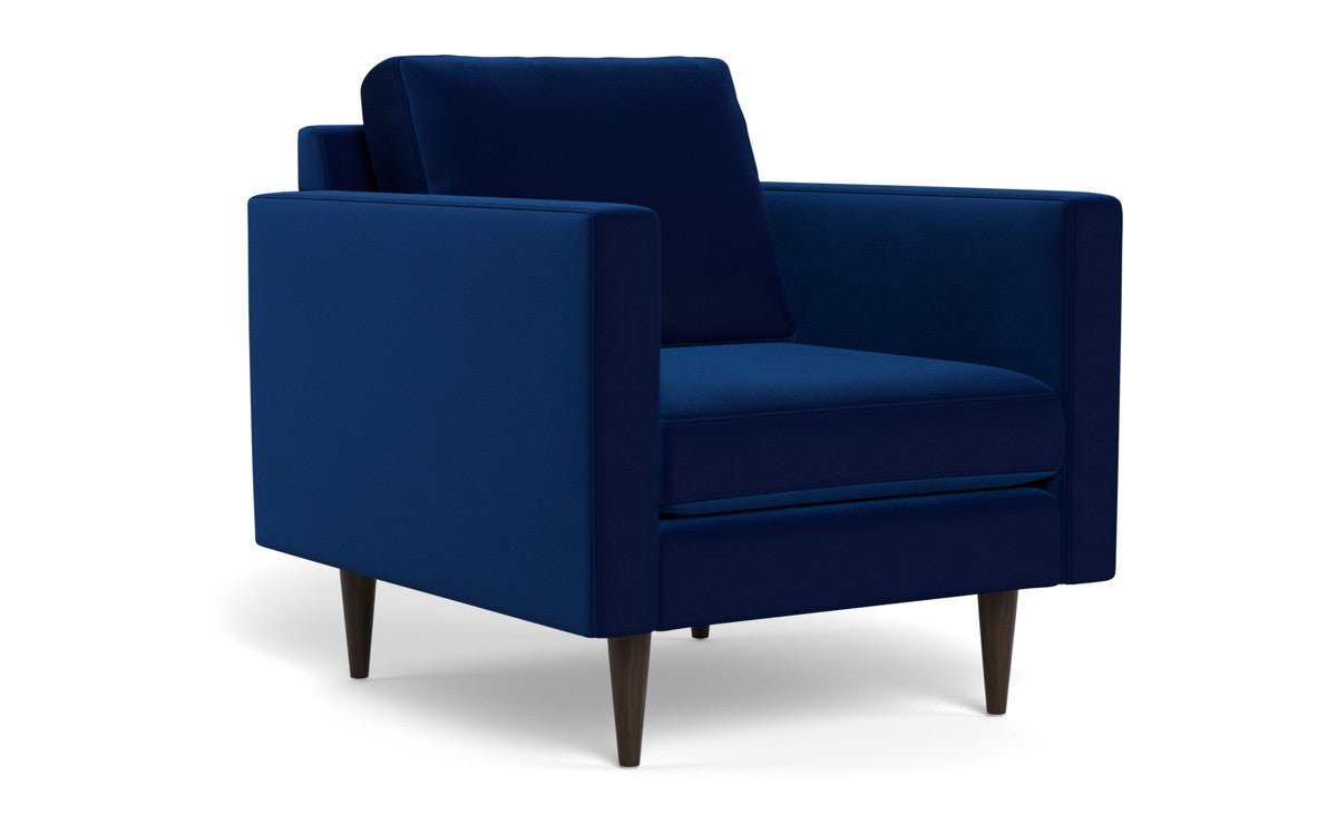 Wallace 34" Untufted Arm Chair - Superb Cobalt