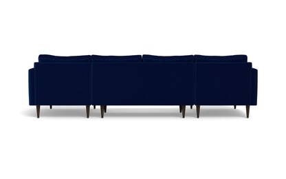 Wallace 126" Untufted Double Chaise U Sectional - Superb Blush