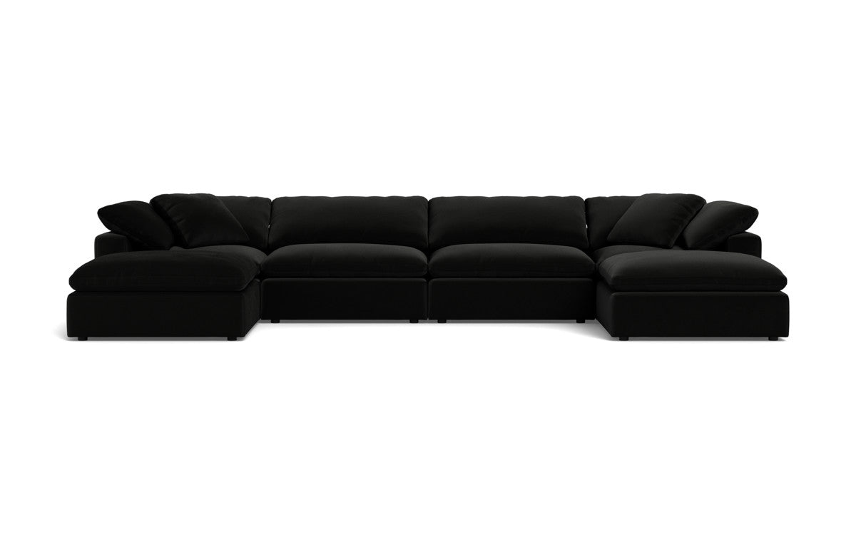 Fluffy 178" 4 Piece Sectional W/Double Otto - Superb Gunmetal