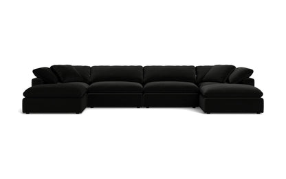 Fluffy 178" 4 Piece Sectional W/Double Otto - Superb Gunmetal