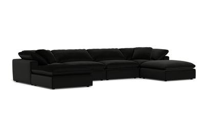 Fluffy 178" 4 Piece Sectional W/Double Otto - Superb Gunmetal